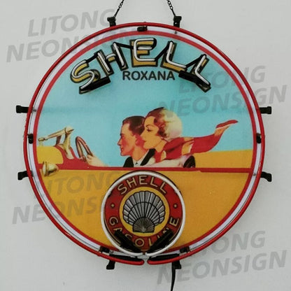 Shell Gasoline Roxana Neon Signs