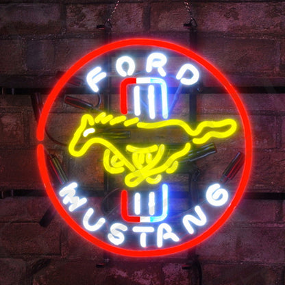 Ford Mustang Racing Car Auto Neon Signs Light