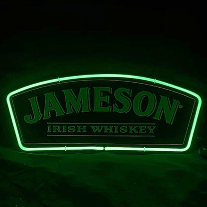 Jameson Irish Whiskey Acrylic with Glass Neon Signs